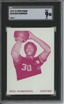 1972 Topps #126 Rick Roberson 9 card progressive proof.